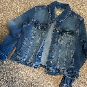 Red star denim jacket